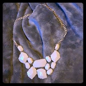 Grey statement necklace